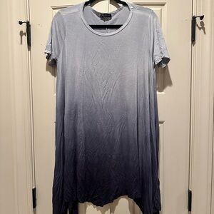 KLD signature asymmetrical tie dye tunic